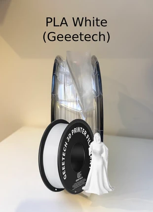 White Geeetech PLA Filament 1.75mm, brand: geeetech, condizioni: Nuovo con cartellino, €12.00, €13.30 include la Protezione acquisti Pro