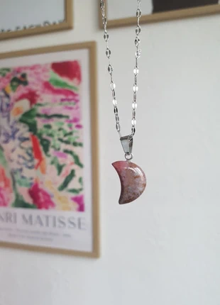 🌟 la petite lune en pierre d'agate naturelle 🌟, merk: acier inoxydable, staat: Nieuw zonder prijskaartje, € 6,00, € 7,00 inclusief Kopersbescherming Pro