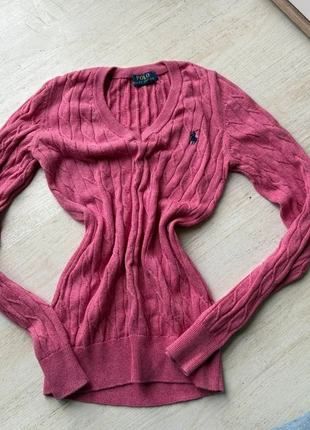 Ralph Lauren pink cable knit jumper, brand: Ralph Lauren, condition: Very good, size: S / UK 8-10, £27.00, £29.05 includes Buyer Protection