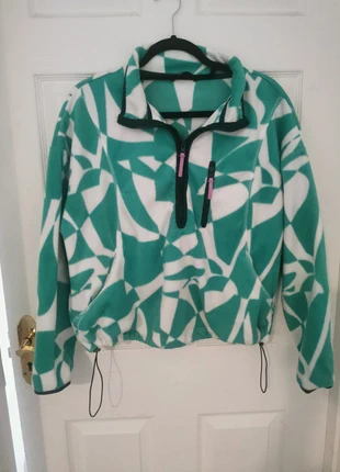 Dunnes green/white fleece half zip– Size S, brand: Dunnes Stores, condition: Very good, size: S / 36 / 8, €5.00, €5.95 includes Buyer Protection