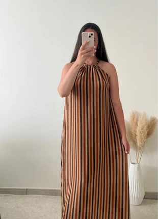 Robe longue rayures paillettes terracotta, marke: boutique italienne, zustand: Sehr gut, größe: Einheitsgröße, 32,00 €, 34,30 € beinhaltet Vinted-Käuferschutz Pro