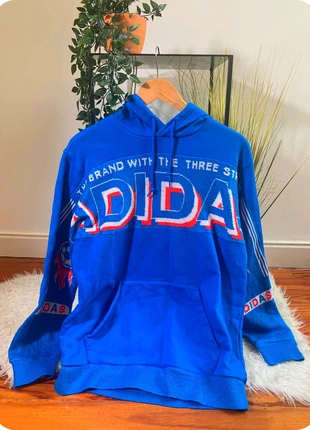 Sweat vintage Adidas à capuche bleu, marque: adidas, état: Très bon état, taille: M, 19,90 €, 21,60 € Protection acheteurs (Pro) incluse
