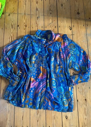 Retro Vintage St Michael Abstract Print blouse – Size UK 16, brand: Vintage Dressing, condition: Good, size: XXL / 16, £14.00, £15.40 includes Buyer Protection
