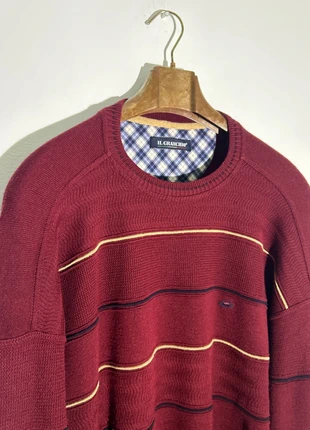 Maglia Lana Uomo Taglia XL Bordeaux Righe, marke: Woolmark, zustand: Sehr gut, größe: XL, 7,80 €, 8,89 € inklusive Vinted-Käuferschutz