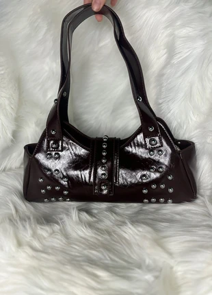 Sac Marron Foncé Similicuir Flocage Argenté, marca: Vintage Dressing, estado: Muito bom, €29.99, €32.19 inclui Proteção do Comprador Pro