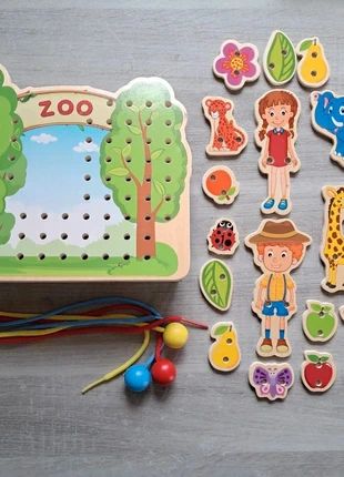Jeu en bois d'enfilage playtive, marque: Playtive, état: Très bon état, taille: Taille unique, 5,00 €, 5,95 € Protection acheteurs incluse