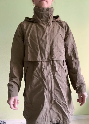 Lululemon Always Effortless Parka US6 36/38 Longjacket Übergangsjacke Braun-Khaki, merk: Lululemon, staat: Heel goed, maat: S / 36 / 8, € 72,00, € 76,30 inclusief Kopersbescherming