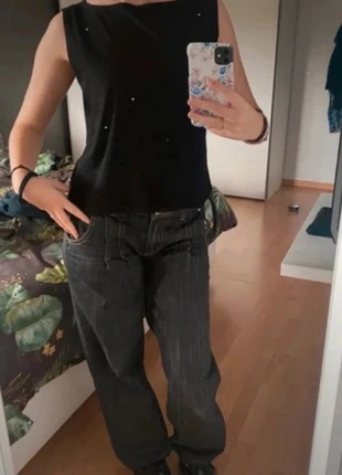 Zwarte vintage topje parels, marca: Vintage, estado: Muy bueno, tamaño: S / 36 / 8, 10,00 €, 11,20 € Protección al comprador incluida