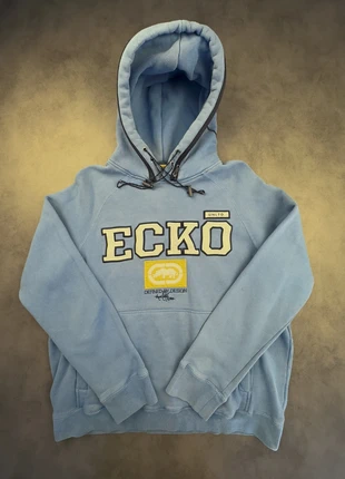 Haut Sweat Pull à Capuche à Manches Longues en Coton Bleu et Logo Jaune Ecko Unltd. | Taille XL, marca: ECKO UNLTD., estado: Muy bueno, tamaño: XL, 34,99 €, 37,44 € Protección al comprador incluida