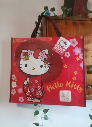 Saco de compras Hello Kitty, marca: Sanrio, estado: Novo com etiquetas, €5.00, €5.95 inclui Proteção do Comprador