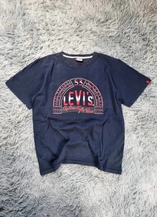 T-shirt vintage Levi's 53 Graphic Logo Bleu Marine 2000s Made in Quality Clothing, brand: Levi's, condition: Good, size: L, €18.00, €19.60 includes Buyer Protection Pro