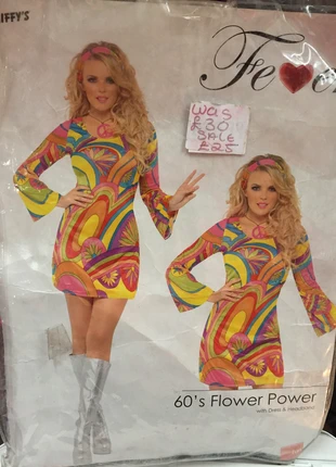 60's flower power costume medium 12/14, brand: Smiffy's, condition: New with tags, size: M / 10, £12.00, £13.30 includes Buyer Protection