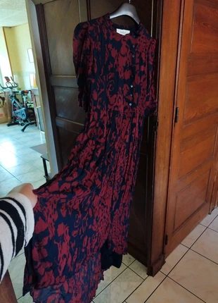 Robe longue bordeaux marine Blake Baleares Ba&sh XS/34 2019 collection vintage floral dress, brand: Ba&sh, condition: Very good, size: XS / 34 / 6, €37.00, €39.55 includes Buyer Protection