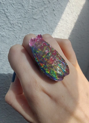 Anillo insecto holografico, marque: LUZ, état: Neuf sans étiquette, taille: Ajustable, 6,00 €, 7,00 € Protection acheteurs incluse