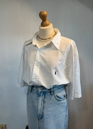 Blouse chemise manche courte Ralph Lauren couleur blanc taille XL femme, marke: Ralph Lauren, zustand: Sehr gut, größe: XL / 42 / 14, 22,00 €, 23,80 € inklusive Vinted-Käuferschutz
