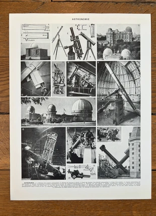 Planche illustrée vintage sur l’astronomie, état: Bon état, 8,00 €, 9,10 € Protection acheteurs (Pro) incluse