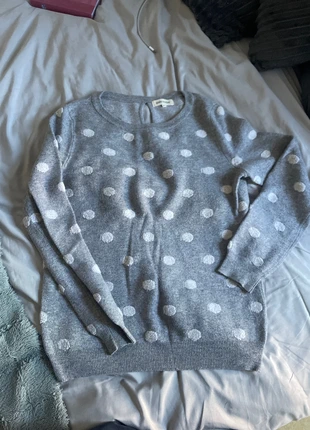 Pull gris motif a pois, marke: Grain de Malice, zustand: Sehr gut, größe: S / 36 / 8, 6,50 €, 7,53 € inklusive Vinted-Käuferschutz