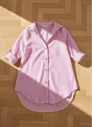 Chemise rose à rayures manches longues – Style frais et féminin, marke: Rose, zustand: Sehr gut, größe: S / 36 / 8, 36,00 €, 38,50 € inklusive Vinted-Käuferschutz