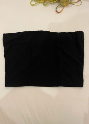 Black bandeau top, brand: PrettyLittleThing, condition: Very good, size: XS / 34 / 6, €2.00, €2.80 includes Buyer Protection
