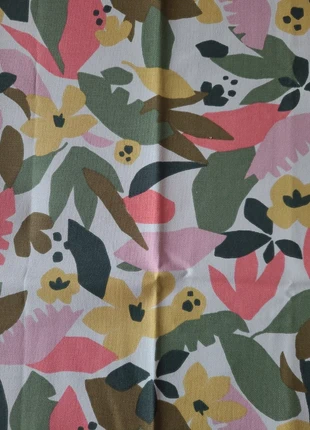 Coupon tissu coton bachette jungle palmier 40 x 55 cm environ, marque: Domotex, état: Très bon état, 3,00 €, 3,85 € Protection acheteurs incluse