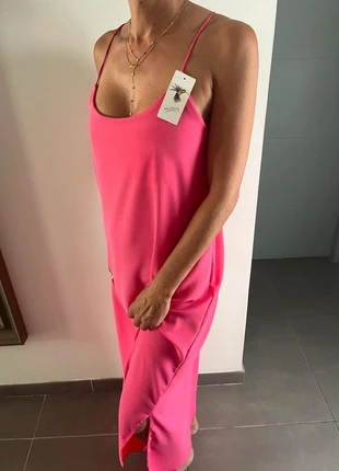 Sublime robe longue été ou de plage croisée au dos rose taille unique 36 au 40, brand: Boutique Italiana, condition: New with tags, size: One size, €10.00, €11.20 includes Buyer Protection