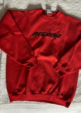 Orange/Red ‘Record’ sweatshirt jumper, brand: Record, condition: Good, size: S / 8, £15.00, £16.45 includes Buyer Protection