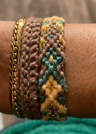 Duo de bracelets tressés avec fermoirs, marca: Fait Main, estado: Nuevo sin etiquetas, 14,00 €, 15,40 € Protección al comprador incluida