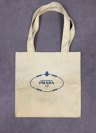 Tod bag/sac fourre tout prada reversible crème logo et paysage, marca: Prada, estado: Muy bueno, 39,90 €, 42,60 € Protección al comprador incluida