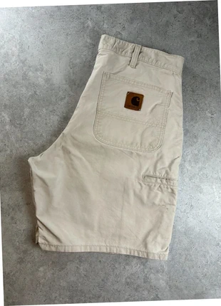 S111. Short en jean Carhartt Wip Blanc cassé Carpenter single knee | W34 / fr44, marke: Carhartt, zustand: Sehr gut, größe: W34 | DE 50, 27,20 €, 29,26 € beinhaltet Vinted-Käuferschutz Pro