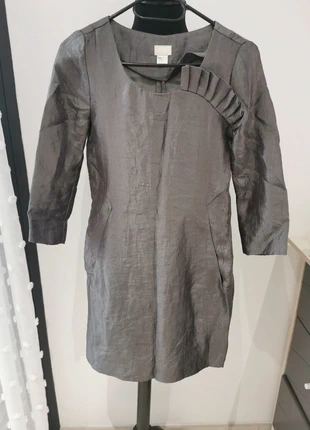 Robe chic grise argenté H&M, effet irisé, brand: H&M, condition: Very good, size: XS / 34 / 6, €8.00, €9.10 includes Buyer Protection