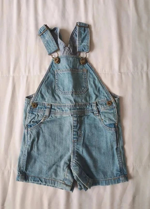 Salopette courte jean 9 mois Bout’chou – été, mixte, super état, marque: Bout'chou, état: Très bon état, taille: 9-12 mois / 74 cm, 3,00 €, 3,85 € Protection acheteurs incluse