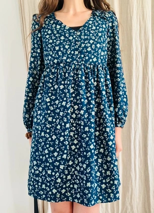 Robe bleue marine à motifs verts - Taille 36, brand: Jaminni&Cie, condizioni: Ottime, taglia: S / IT 40 / EU 36, €15.00, €16.45 include la Protezione acquisti Pro