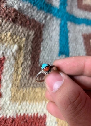 Bague navajo vintage turquoise argent corail onix southwest, brand: Navajo, condition: New without tags, size: 19.4 mm Ø, €39.00, €41.65 includes Buyer Protection Pro