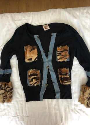 Casaco com pelo e ganga, marca: MJ, estado: Muy bueno, tamaño: M / 38 / 10, 8,00 €, 9,10 € Protección al comprador incluida