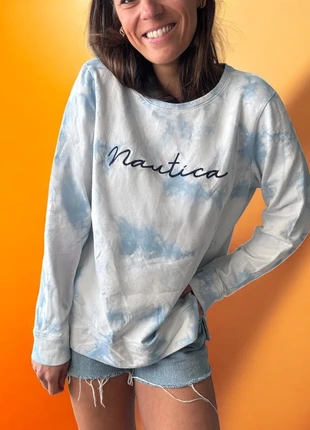 Sweat Nautica blanc bleu tie and die vintage brand usa M 38 woman femme, brand: Nautica, condition: Very good, size: M / 38 / 10, €24.00, €25.90 includes Buyer Protection Pro