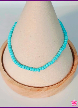 Bracelet perles de rocaille turquoise ajustable style bouddhiste, brand: Tendance, condizioni: Ottime, €1.00, €1.75 include la Protezione acquisti Pro