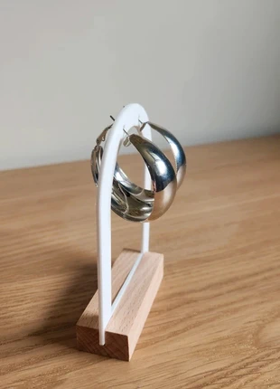 Grandes créoles acier inoxydable argentées effet miroir, marque: Le Marché, état: Neuf sans étiquette, 6,50 €, 7,53 € Protection acheteurs (Pro) incluse