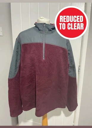 Starter maroon / grey 1/4 zip, brand: Starter, condition: Satisfactory, size: L, £2.50, £3.33 includes Buyer Protection