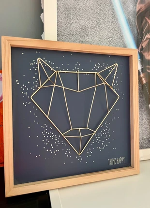 Cadre renard doré origami 30x30cm Maison du Monde design scandinave, merk: Maisons du Monde, staat: Heel goed, € 5,50, € 6,48 inclusief Kopersbescherming