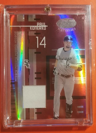 2005 Leaf Certified Materials Mirror Red - Paul Konerko - jersey - Baseball - MLB - White Sox, marque: Donruss, état: Neuf sans étiquette, 8,00 €, 9,10 € Protection acheteurs incluse