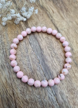 Bracelet neuf en pierres naturelles Howlite Rose, marca: Fait Main, estado: Muy bueno, 9,99 €, 11,19 € Protección al comprador Pro incluida