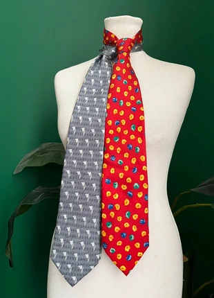 Lot 2 cravates soie vintage fleurs, marque: Vintage, état: Très bon état, 15,00 €, 16,45 € Protection acheteurs (Pro) incluse