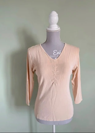 Maglia beige donna L a maniche lunghe scollo a V-autunnale semplice, marke: JOYX, zustand: Sehr gut, größe: L / 40 / 12, 5,00 €, 5,95 € inklusive Vinted-Käuferschutz