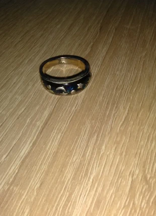 Bague lunes et étoiles bleue, staat: Goed, maat: 59.7 mm / 19 mm Ø, € 1,50, € 2,28 inclusief Kopersbescherming