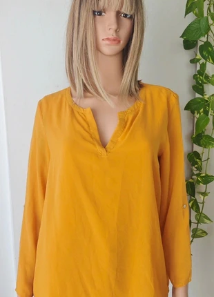 Blusa Ocre/Mostaza Talla M - Escote V y Manga Larga (Estilo Casual/Boho), marque: Tom Tailor, état: Très bon état, taille: M / 38 / 10, 9,00 €, 10,15 € Protection acheteurs incluse