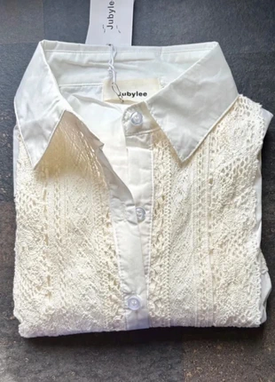 Top Blouse chemisier Jubylee neuve avec étiquette vintage bohème dentelle crochet boho, brand: Jubylee, condition: New with tags, size: S / 36 / 8, €19.00, €20.65 includes Buyer Protection