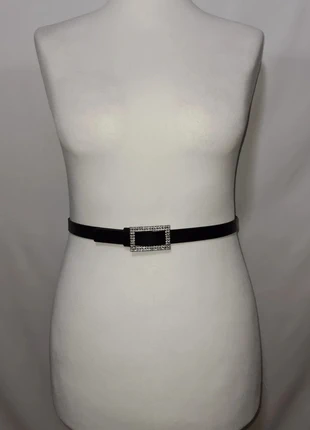 Ceinture femme noire fine cuir strass boucle chic T.S, brand: Vintage, condizioni: Ottime, taglia: 75 cm, €7.00, €8.05 include la Protezione acquisti Pro