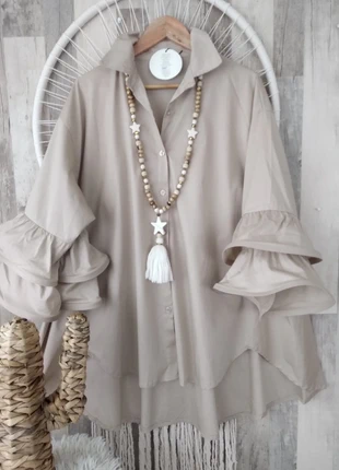 Chemise beige manches cerceaux, zustand: Sehr gut, größe: Einheitsgröße, 45,00 €, 47,95 € inklusive Vinted-Käuferschutz