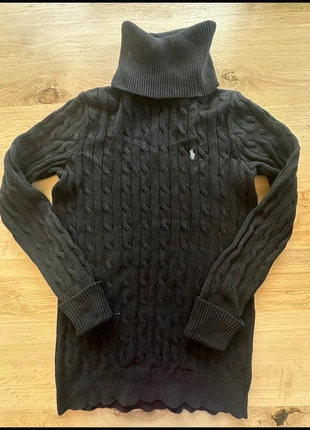 Robe torsadé en col roulé noir logo blanc Ralph Lauren de taille M femme, brand: Ralph Lauren, condition: Very good, size: M / 38 / 10, €25.00, €26.95 includes Buyer Protection