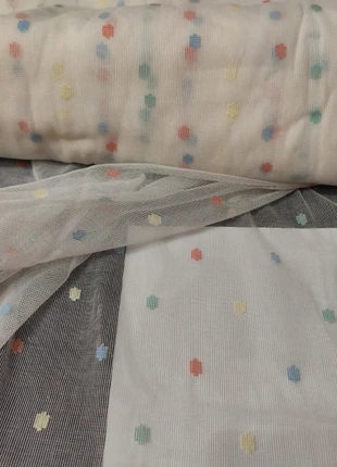 1 Meter 50 Cent, 1,45 m breit, Baumwolle, Gardinentüll aus 1965,, brand: Baumwolle vintage 1965, condizioni: Ottime, €1.50, €2.28 include la Protezione acquisti